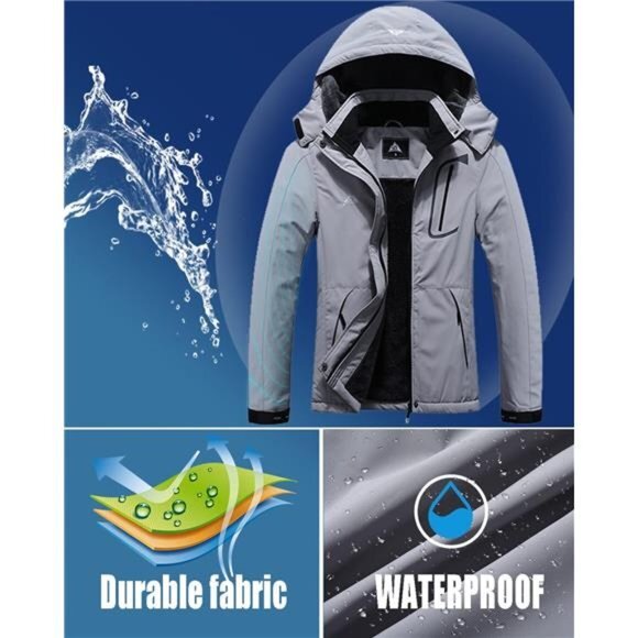Women's Plus Size‎ Warm Winter Coat Hooded Waterproof Ski Jacket Mountain